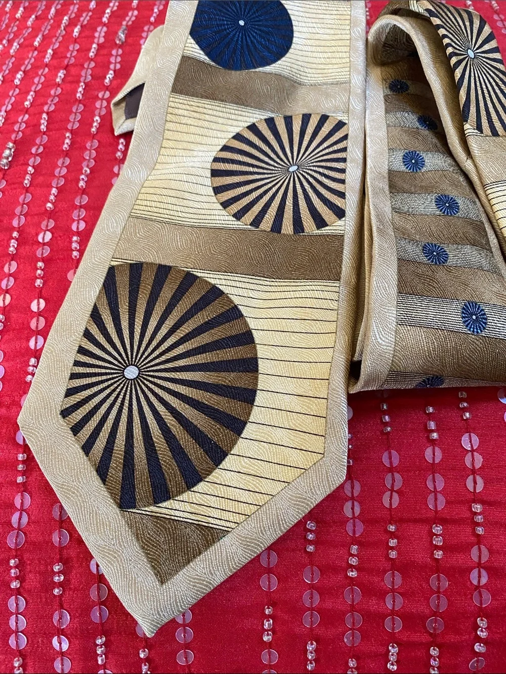 Silk Hand Made Designer Originals Subtle Shimmer Textured Luxurious Rare Tie